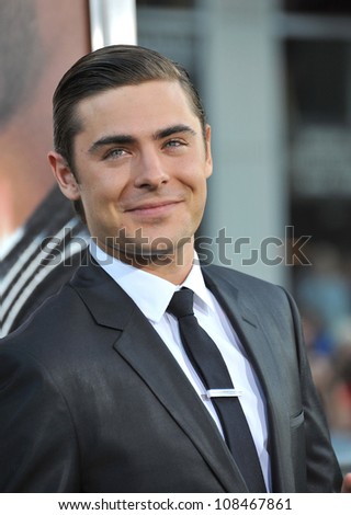 Zac Efron at the world premiere of his new movie \