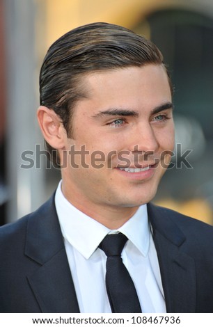 Zac Efron at the world premiere of his new movie \