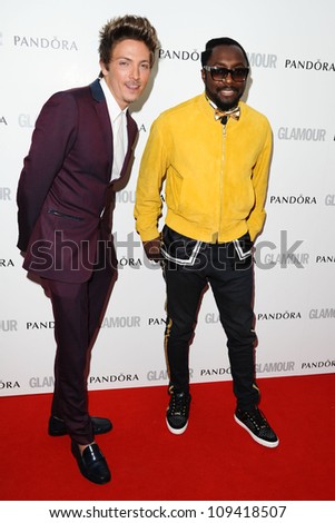 Tyler James and Will i Am arriving for the Glamour Women Of The Year Awards 2012, at Berkeley Square, London. 29/05/2012 Picture by: Steve Vas / Featureflash