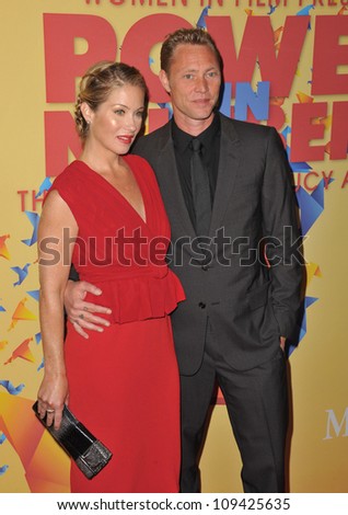 Christina Applegate & date at the Women in Film 2012 Crystal + Lucy Awards at the Beverly Hilton Hotel. June 13, 2012  Beverly HIlls, CA Picture: Paul Smith / Featureflash