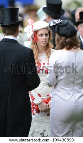 Princess Beatrice attends Ladies Day at the annual Royal Ascot horse racing event. Ascot, UK. June 21, 2012, Ascot, UK Picture: Catchlight Media / Featureflash