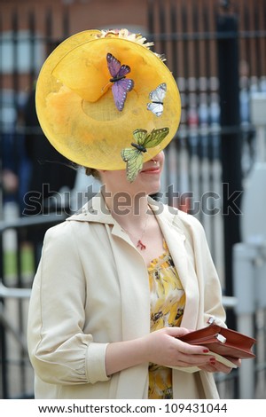 Guests attend the final day of the annual Royal Ascot horse racing event, Ascot, UK. June 23, 2012. Picture: Catchlight Media / Featureflash