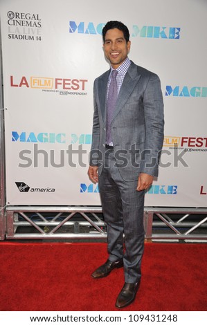 Actor Adam Rodriguez arrives at the 2012 Los Angeles Film Festival premiere of \
