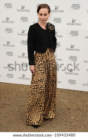 Tara Fitzgerald arriving for the English National Ballet\'s summer party, Kensington Palace Orangery, London. 27/06/2012 Picture by: Steve Vas / Featureflash