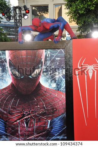 Spider-Man at the world premiere of \