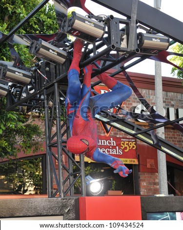 Spider-Man at the world premiere of \