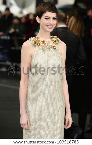 Anne Hathaway arriving for European premiere of 