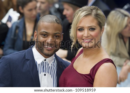 JLS\'s JB and girlfriend arriving for European premiere of \