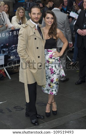Tom Hardy and Charlotte Riley arriving for European premiere of \