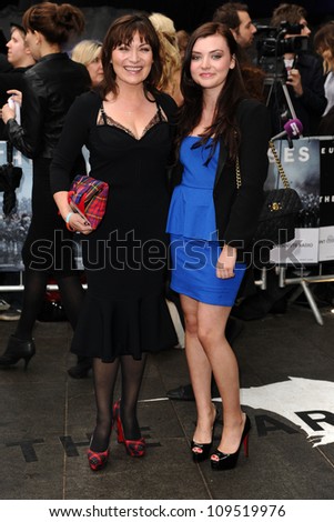 Lorraine Kelly and daughter arriving for European premiere of \