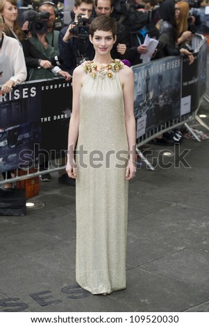 Anne Hathaway arriving for European premiere of 