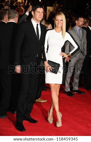 Vernon Kaye and Tess Daly arriving for the Royal World Premiere of \'Skyfall\' at Royal Albert Hall, London. 23/10/2012