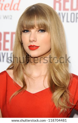Taylor Swift before she turns on the Christmas Lights at Westfield Shepherd\'s Bush, London. 06/11/2012 Picture by: Steve Vas