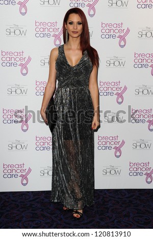 Jessica Jane Clement arriving for the Breast Cancer Care Fashion Show, Grosvenor House Hotel, London. 02/10/2012 Picture by: Steve Vas