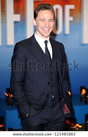 Tom Hiddleston arriving for the Life Of Pi premiere, at Empire Leicester Square, London. 03/12/2012 Picture by: Alexandra Glen