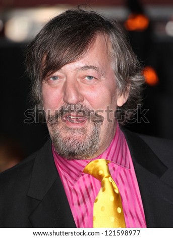 Stephen Fry arriving for the Life Of Pi premiere, at Empire Leicester Square, London. 03/12/2012 Picture by: Alexandra Glen
