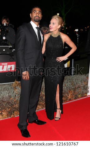 Ashley Roberts and David Hayes arriving for The Sun Military Awards, at The Imperial War Museum, London. 06/12/2012 Picture by: Alexandra Glen
