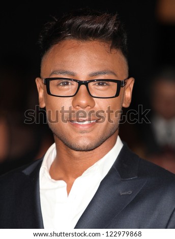 Marcus Collins arriving for the Prima Comfort Fashion Awards 2012, At Evolution, Battersea Park, London. 13/09/2012 Picture by: Alexandra Glen