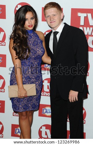 Georgia May Foote and Sam Aston arriving for the 2012 TVChoice Awards, at the Dorchester Hotel, London. 10/09/2012. Picture by:  Steve Vas