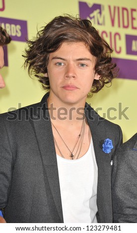 Harry Styles of One Direction at the 2012 MTV Video Music Awards at the Staples Center, Los Angeles. September 6, 2012  Los Angeles, CA Picture: Paul Smith