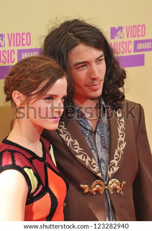 Emma Watson & Ezra Miller at the 2012 MTV Video Music Awards at Staples Center, Los Angeles. September 6, 2012  Los Angeles, CA Picture: Paul Smith