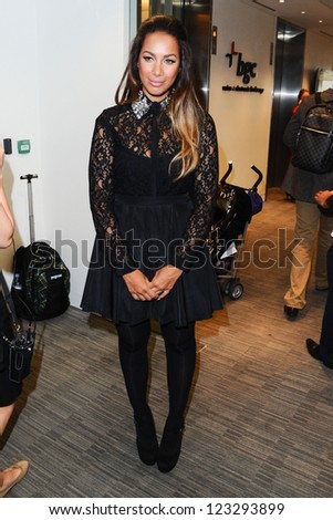 Leona Lewis on the trading floor of BGC as part of the BGC Charity Day 2012, Canary Wharf, London. 11/09/2012 Picture by: Steve Vas