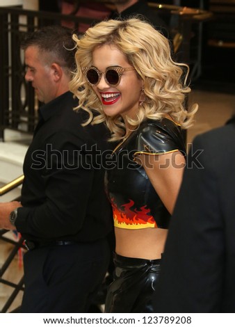 Rita Ora signs copies of her debut album \'Ora\' at HMV Whiteleys London, England. 28/08/2012 Picture by: Henry Harris