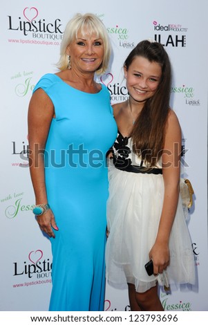 Carol Wright and daughter, Natalia arrives for the Lipstick Boutique & Jessica Wright clothing launch, Sanctum Soho Hotel, London. 21/08/2012 Picture by: Steve Vas