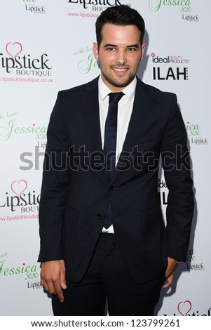 Ricky Rayment arrives for the Lipstick Boutique & Jessica Wright clothing launch, Sanctum Soho Hotel, London. 21/08/2012 Picture by: Steve Vas