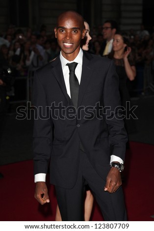 Mo Farah arriving for the 2012 GQ Men Of The Year Awards, Royal Opera House, London. 05/09/2012 Picture by: Alexandra Glen