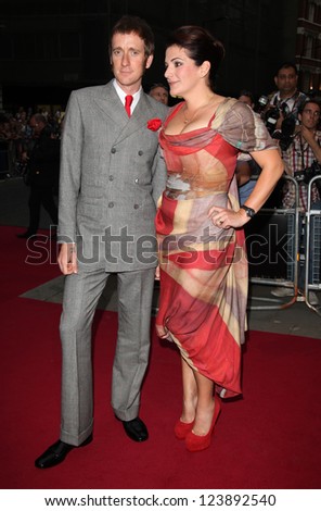 Bradley Wiggins and wife Kath arriving for the 2012 GQ Men Of The Year Awards, Royal Opera House, London. 05/09/2012 Picture by: Alexandra Glen