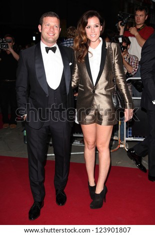 Dermot O\'Leary and girlfriend arriving for the 2012 GQ Men Of The Year Awards, Royal Opera House, London. 05/09/2012 Picture by: Alexandra Glen