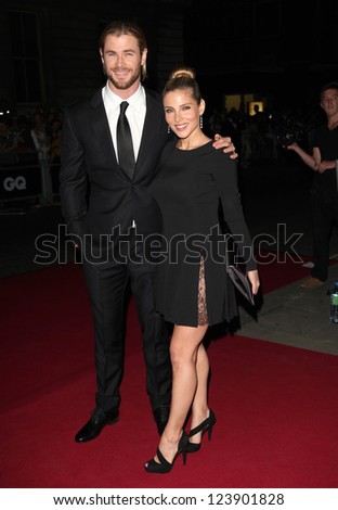 Chris Hemsworth and Elsa Pataky  arriving for the 2012 GQ Men Of The Year Awards, Royal Opera House, London. 05/09/2012 Picture by: Alexandra Glen