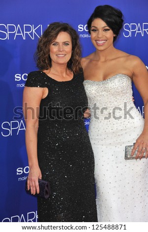 Jordin Sparks & mother at the world premiere of her movie 