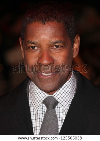 Denzel Washington arriving for the UK premiere of \'Flight\' at Empire Leicester Square, London. 17/01/2013 Picture by: Alexandra Glen