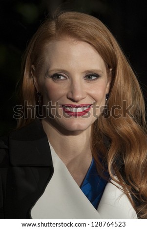 Jessica Chastain arriving for the 2013 BAFTA After Party, Grosvenor House Hotel Park Lane, London. 10/02/2013 Picture by: Simon Burchell