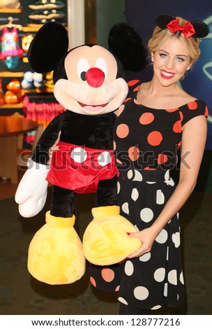 Lydia Bright aka Lydia Rose Bright at Volunt-ears with Mickey Mouse at Disney Store for Red Nose day, London. 14/02/2013 Picture by: Henry Harris / Featureflash
