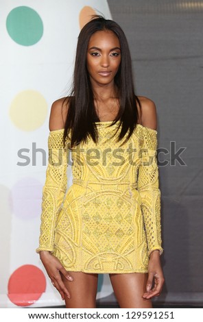 Jourdan Dunn arriving for the Brit Awards 2013 at the O2 Arena, Greenwich, London. 20/02/2013 Picture by: Henry Harris