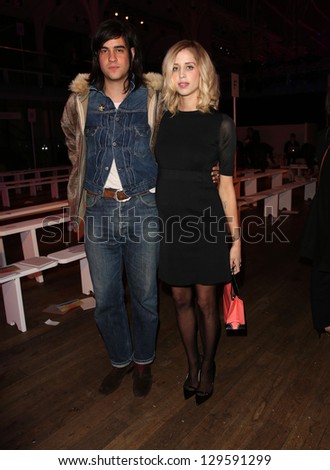 Peaches Geldof and husband Thomas Cohen at Matthew Williamson, part of London Fashion Week, A/W 2013, London, England. 17/02/2013 Picture by: Henry Harris