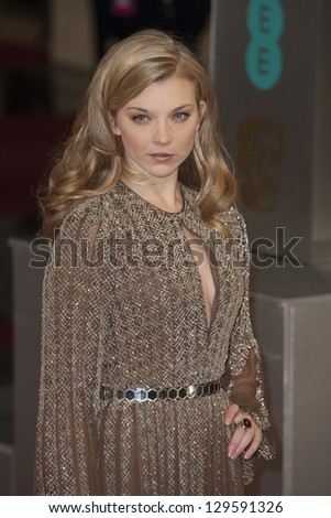 Natalie Dormer arriving for the EE BAFTA Film Awards 2013 at the Royal Opera House, Covent Garden, London. 10/02/2013 Picture by: Simon Burchell
