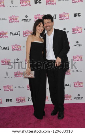 Ron Livingston & Rosemarie DeWitt at the 2013 Film Independent Spirit Awards on the beach in Santa Monica. February 23, 2013  Santa Monica, CA Picture: Paul Smith