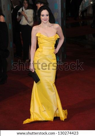 Andrea Riseborough arriving for the 2013 British Academy Film Awards, at the Royal Opera House, London. 10/02/2013 Picture by: Alexandra Glen