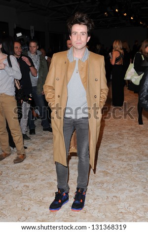 Nick Grimshaw at the House of Holland catwalk show as part of London Fashion Week AW13, Somerset House, London. 16/02/2013 Picture by: Steve Vas
