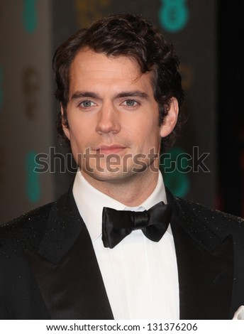 Henry Cavill arriving for the 2013 British Academy Film Awards, at the Royal Opera House, London. 10/02/2013 Picture by: Alexandra Glen