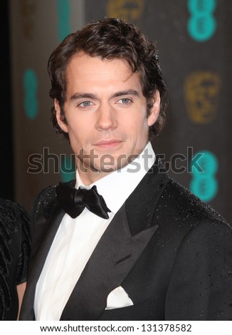 Henry Cavill arriving for the 2013 British Academy Film Awards, at the Royal Opera House, London. 10/02/2013 Picture by: Alexandra Glen