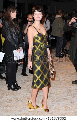 Pixie Geldof at the House of Holland catwalk show as part of London Fashion Week AW13, Somerset House, London. 16/02/2013 Picture by: Steve Vas