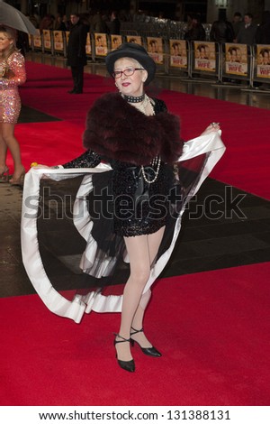 Su Pollard arriving the UK Premiere of Run for your Wife, Odeon Cinema, Leicester Square, London. 05/02/2013 Picture by: Simon Burchell