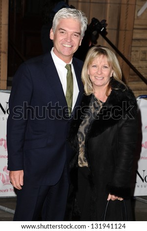 Phillip Schofield and wife Stephanie Lowe arriving for the Prince\'s Trust Comedy Gala at the Royal Albert Hall, London. 28/11/2012 Picture by: Steve Vas