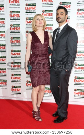 Jodie Whittaker and Christian Contreras arrives for the Empire Film Awards 2013 at the Grosvenor House Hotel, London. 24/03/2013 Picture by: Henry Harris