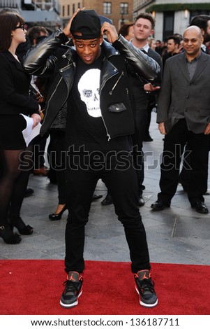 JLS singer, Oritse arriving for the Iron Man 3 Premiere, Odeon Leicester Square, London. 18/04/2013 Picture by: Steve Vas